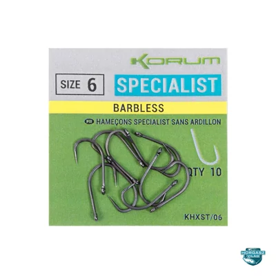 Korum Specialist barbless 6
