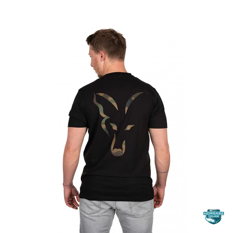 Fox Large Print T-Shirt Black M