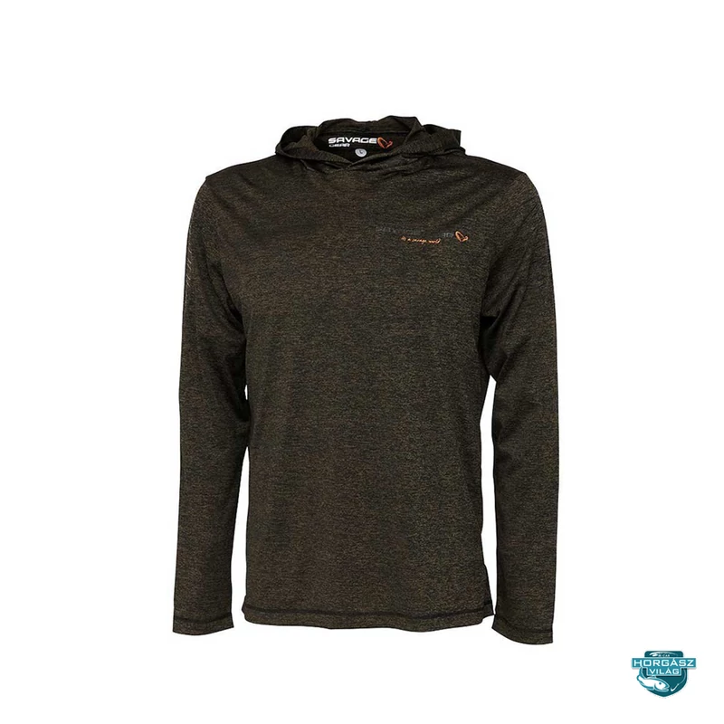 Savage Gear Fighter Strech Hoodie S Oliv